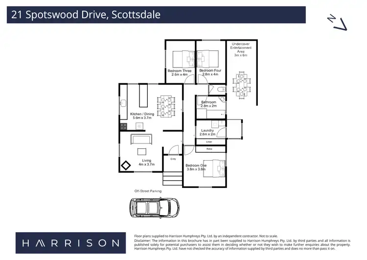 Floorplan of Homely house listing, 21 Spotswood Drive, Scottsdale TAS 7260