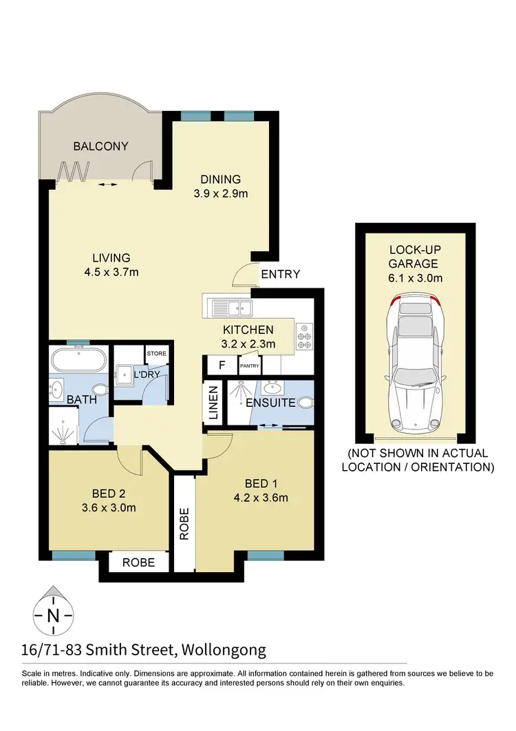Floorplan of Homely apartment listing, 16/71-83 Smith Street, Wollongong NSW 2500