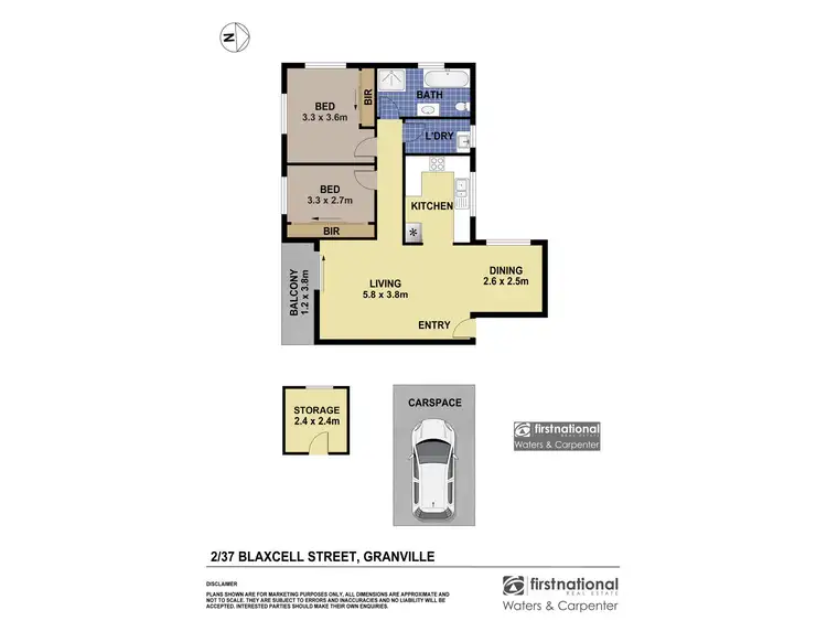 Floorplan of Homely apartment listing, 2/37-39 Blaxcell Street, Granville NSW 2142