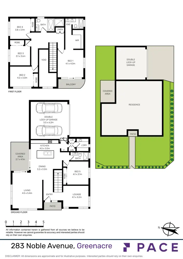 Floorplan of Homely semi-detached listing, 283 Noble Avenue, Greenacre NSW 2190