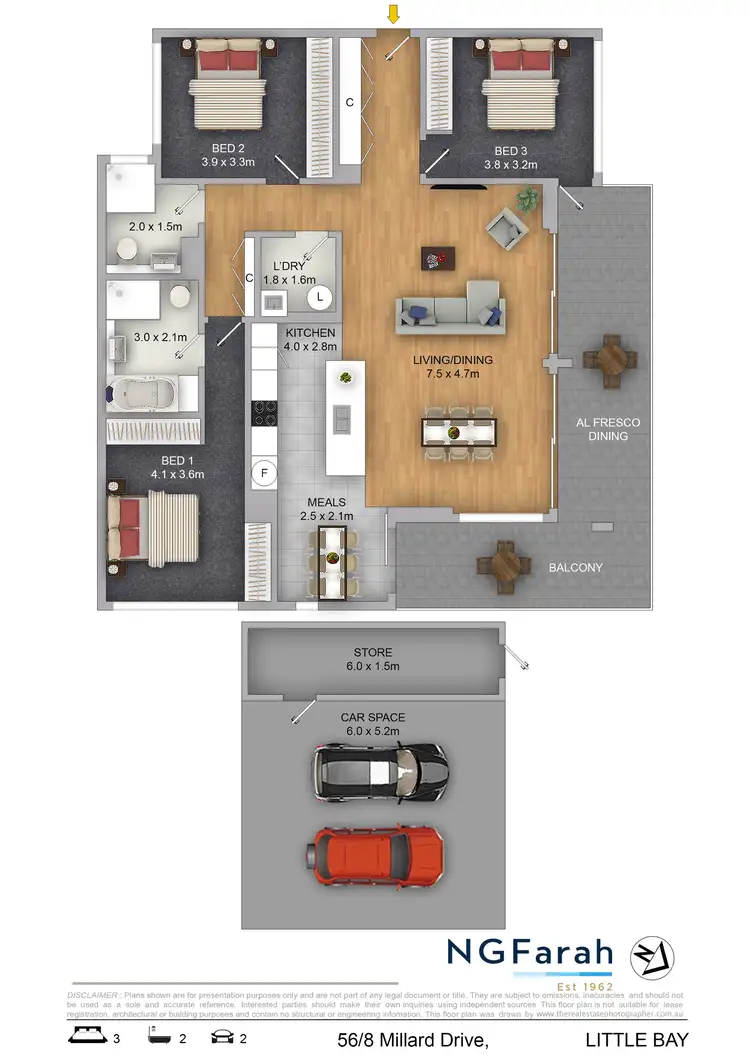 Floorplan of Homely apartment listing, 56/8 Millard Drive, Little Bay NSW 2036