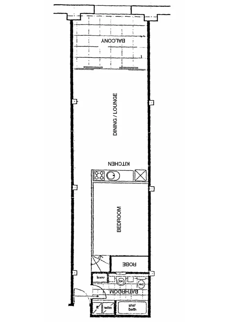 Floorplan of Homely unit listing, 317/88 Macquarie Street, Teneriffe QLD 4005