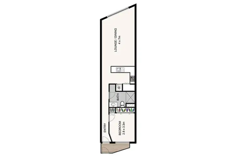 Floorplan of Homely apartment listing, 8/241 Arthur Street, Teneriffe QLD 4005