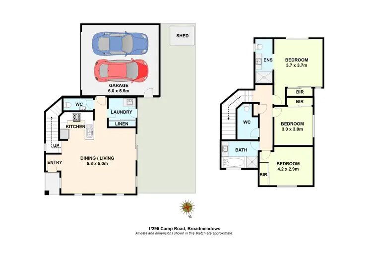 Floorplan of Homely townhouse listing, 2/295 Camp Road, Broadmeadows VIC 3047