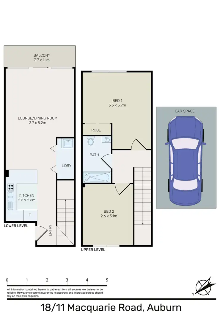 Floorplan of Homely unit listing, 18/11 Macquarie Road, Auburn NSW 2144