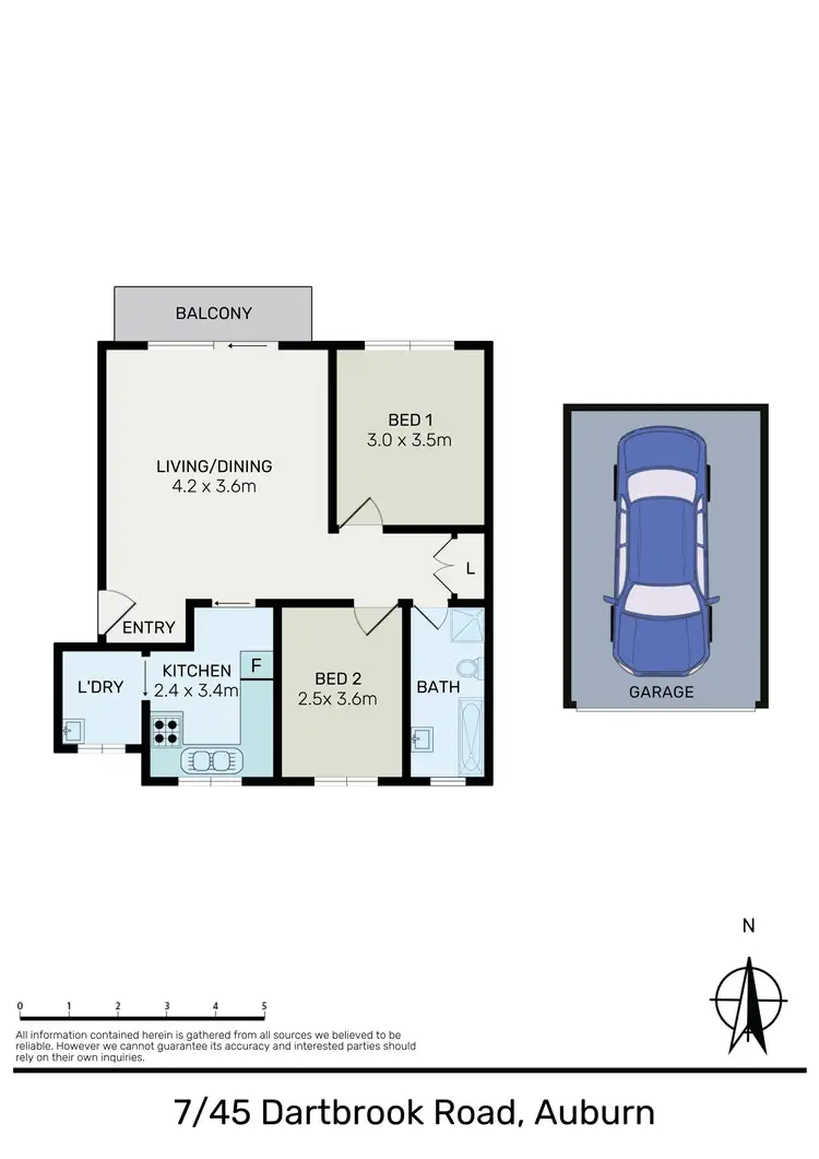 Floorplan of Homely apartment listing, 7/45 Dartbrook Road, Auburn NSW 2144