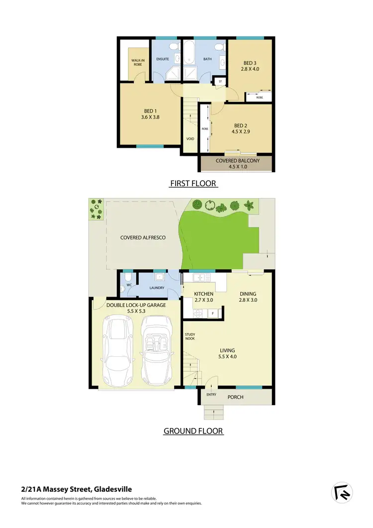 Floorplan of Homely townhouse listing, 2/21a Massey Street, Gladesville NSW 2111