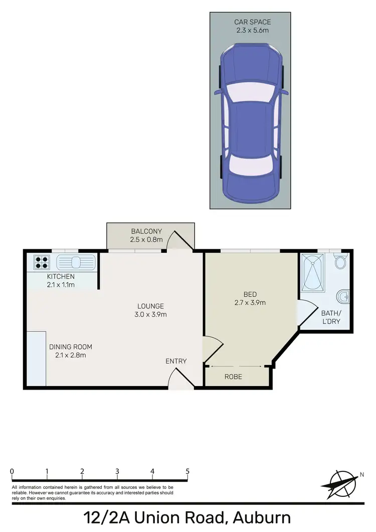 Floorplan of Homely unit listing, 12/2A Union Road, Auburn NSW 2144