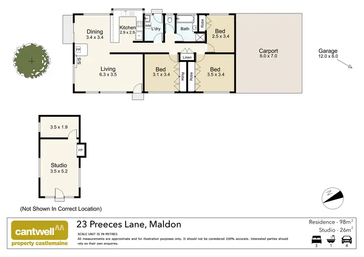 Floorplan of Homely house listing, 23 Preeces Lane, Maldon VIC 3463