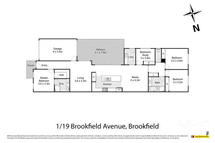 Floorplan of Homely house listing, 1/19 Brookfield Avenue, Brookfield VIC 3338
