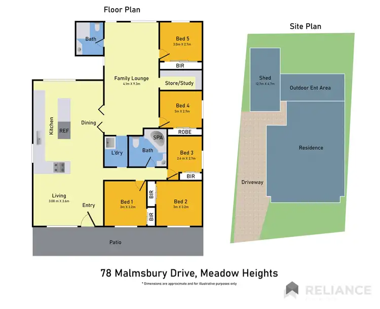 Floorplan of Homely house listing, 78 Malmsbury Drive, Meadow Heights VIC 3048