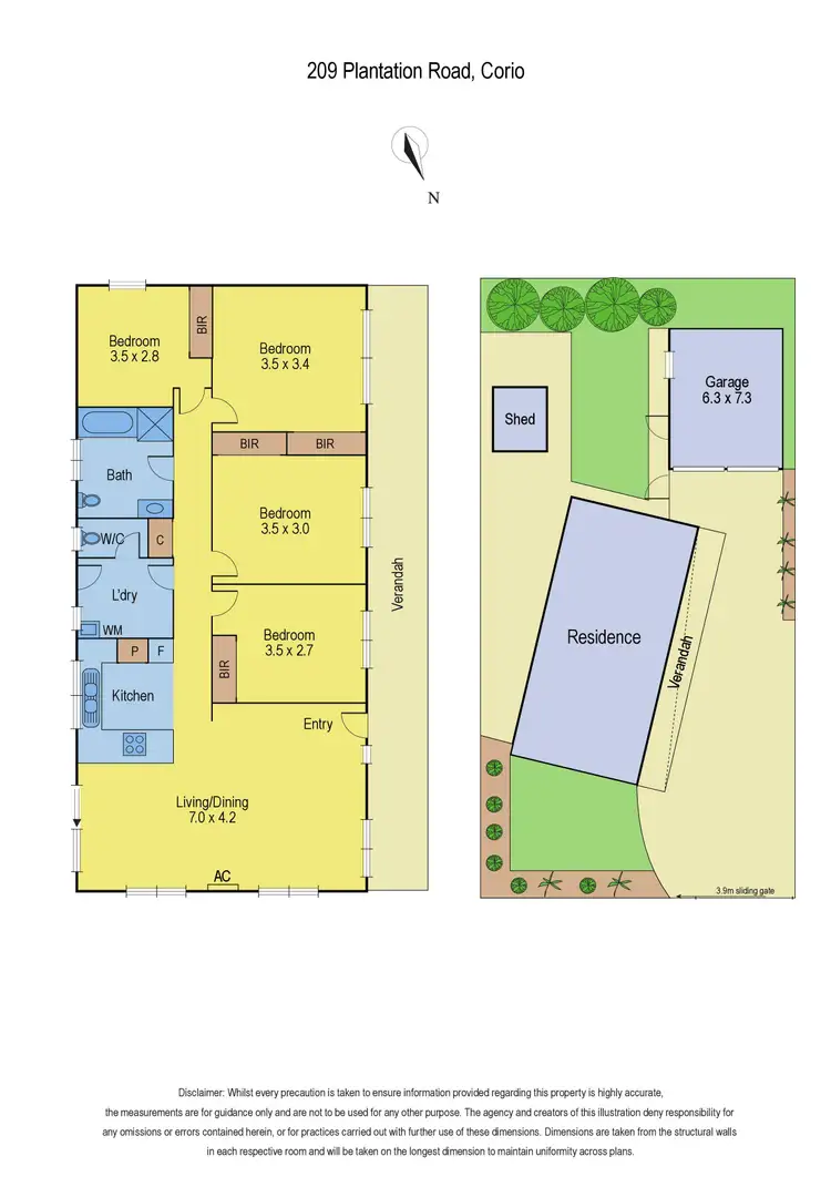 Floorplan of Homely house listing, 209 Plantation Road, Corio VIC 3214