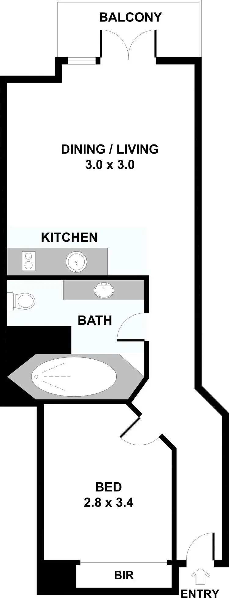 Floorplan of Homely apartment listing, 304/43 Lonsdale Street, Melbourne VIC 3000
