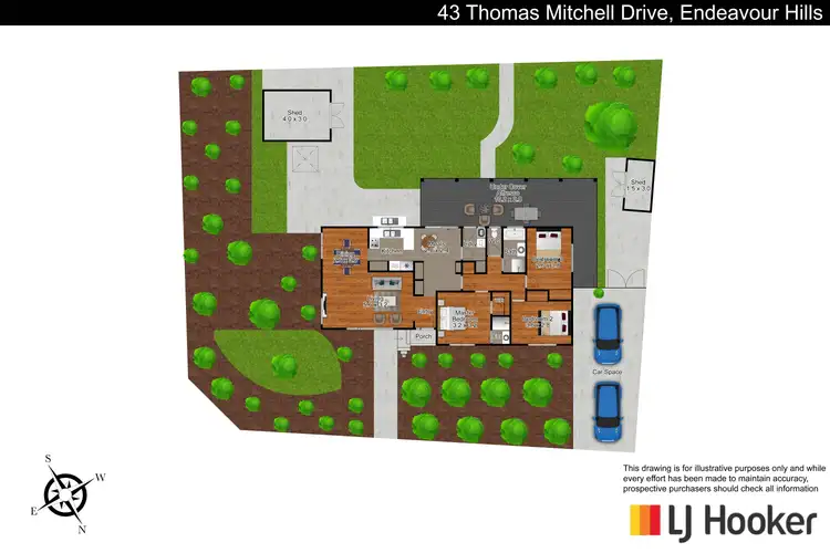 Floorplan of Homely house listing, 43 Thomas Mitchell Drive, Endeavour Hills VIC 3802