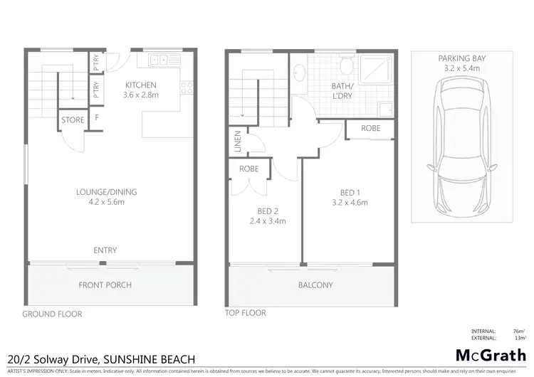 Floorplan of Homely unit listing, 20/2 Solway Drive, Sunshine Beach QLD 4567