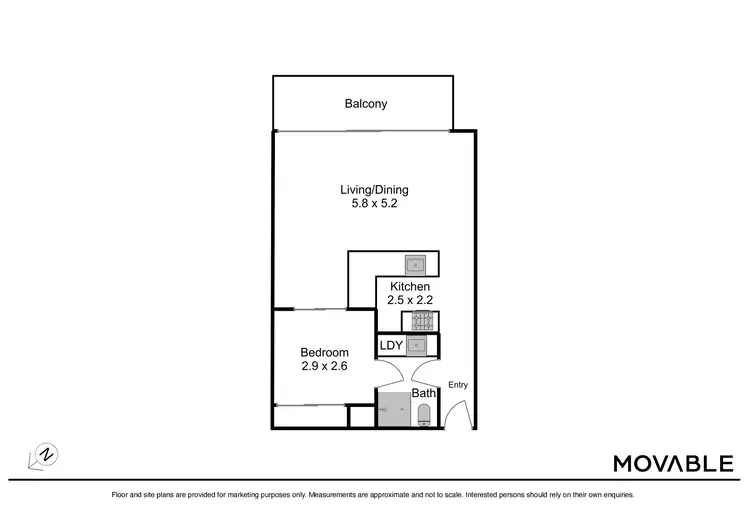 Floorplan of Homely apartment listing, 5/84 Darby Street, Cooks Hill NSW 2300