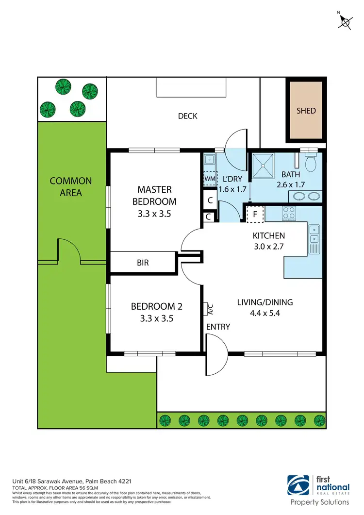 Floorplan of Homely unit listing, 6/18 Sarawak Avenue, Palm Beach QLD 4221