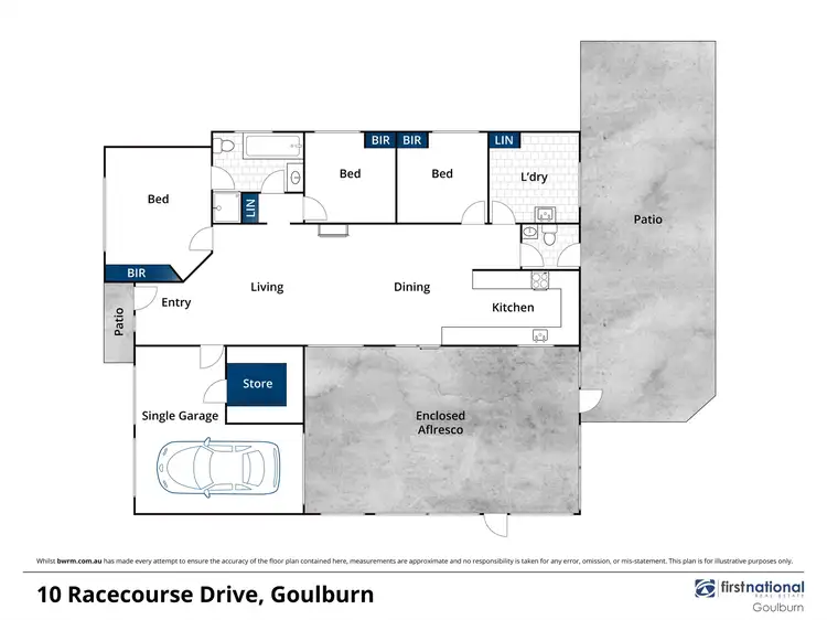 Floorplan of Homely house listing, 10 Racecourse Drive, Goulburn NSW 2580