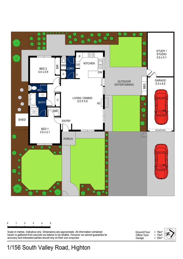 Floorplan of Homely townhouse listing, 1/156 South Valley Road, Highton VIC 3216