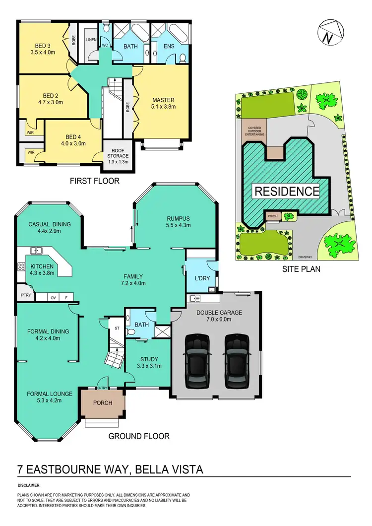 Floorplan of Homely house listing, 7 Eastbourne Way, Bella Vista NSW 2153