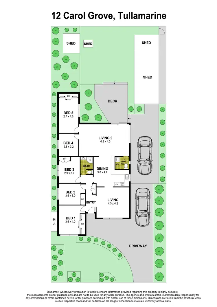 Floorplan of Homely house listing, 12 Carol Grove, Tullamarine VIC 3043