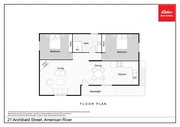 Floorplan of Homely house listing, 21 Archibald Street, American River SA 5221