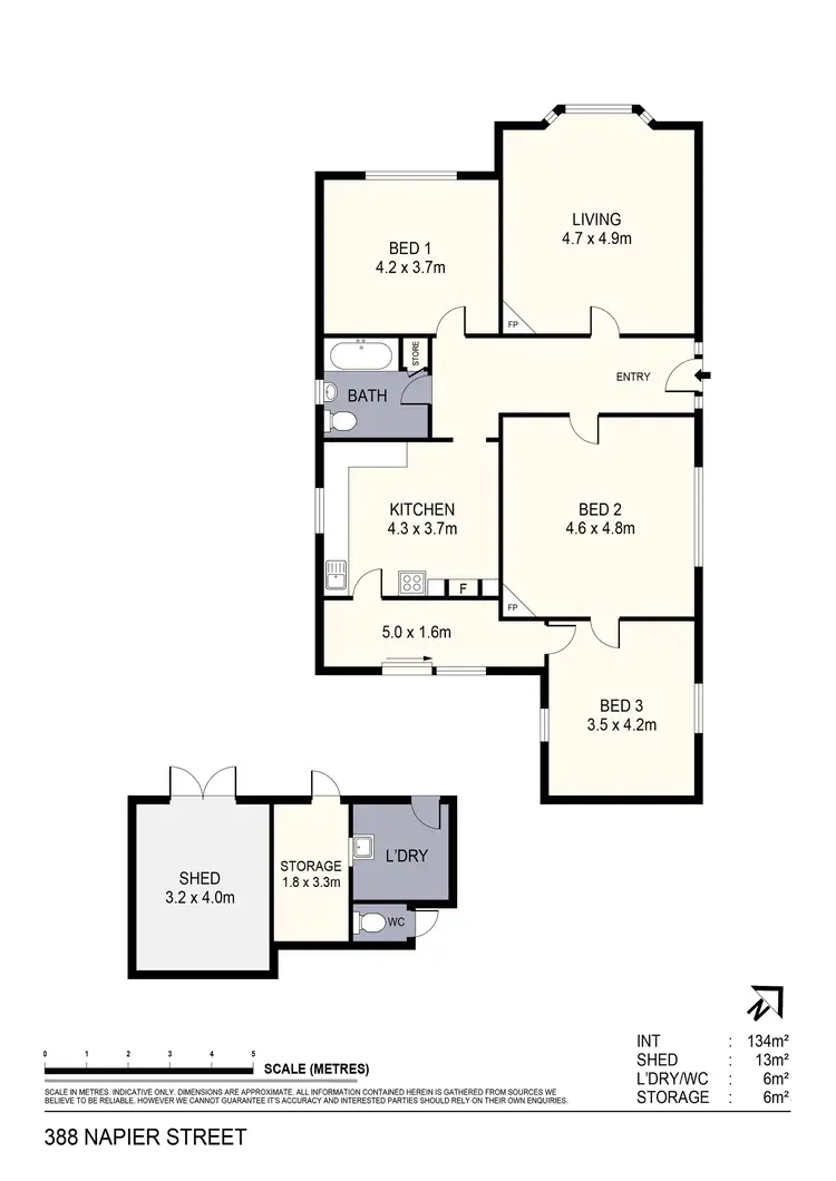 Floorplan of Homely house listing, 388 Napier Street, White Hills VIC 3550