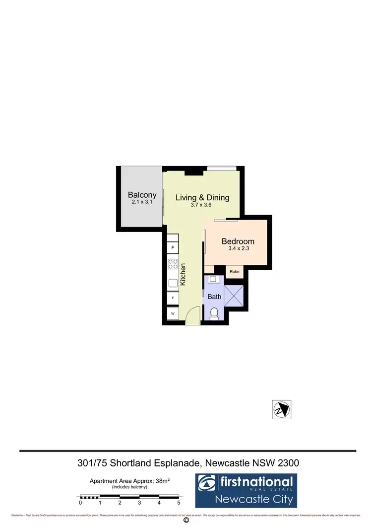 Floorplan of Homely unit listing, 301/75 Shortland Esplanade, Newcastle NSW 2300