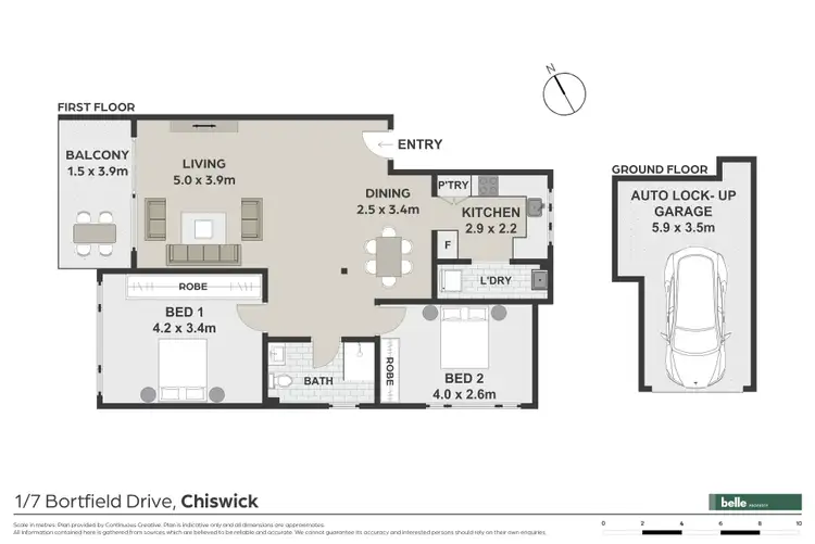 Floorplan of Homely unit listing, 1/7 Bortfield Drive, Chiswick NSW 2046