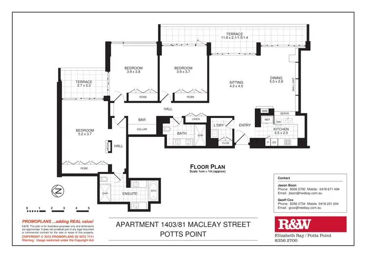 Floorplan of Homely unit listing, 1403/81 Macleay Street, Potts Point NSW 2011