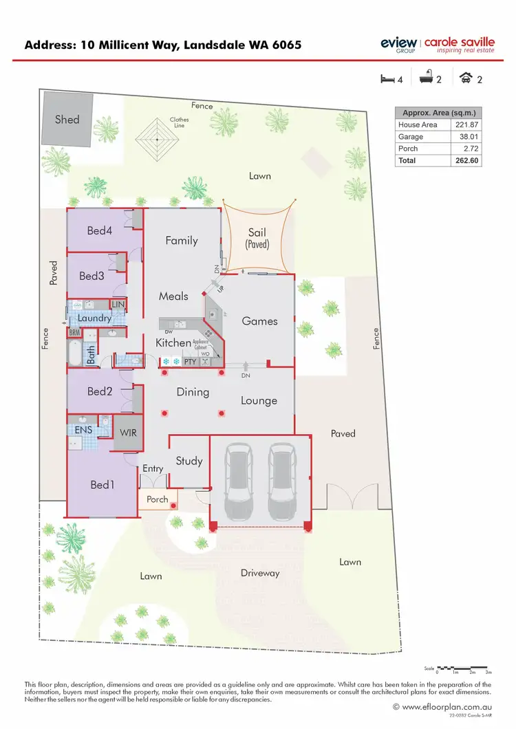 Floorplan of Homely house listing, 10 Millicent Way, Landsdale WA 6065