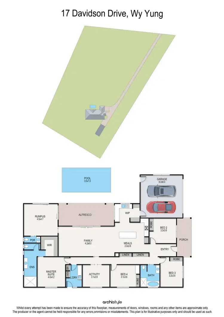 Floorplan of Homely house listing, 17 Davidson Drive, Wy Yung VIC 3875