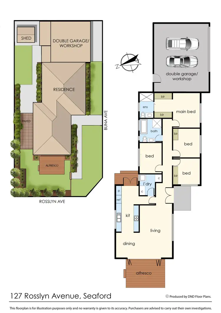Floorplan of Homely house listing, 127 Rosslyn Avenue, Seaford VIC 3198