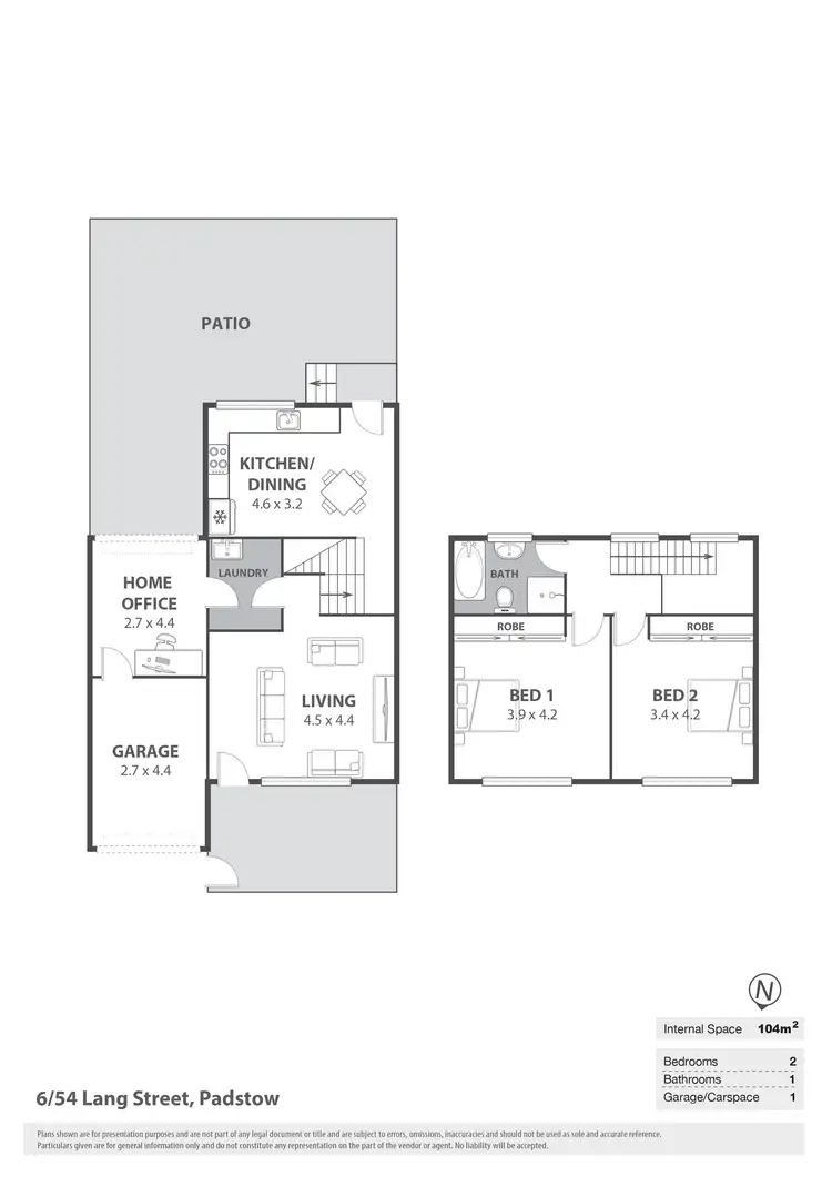 Floorplan of Homely townhouse listing, 6/54 Lang Street, Padstow NSW 2211