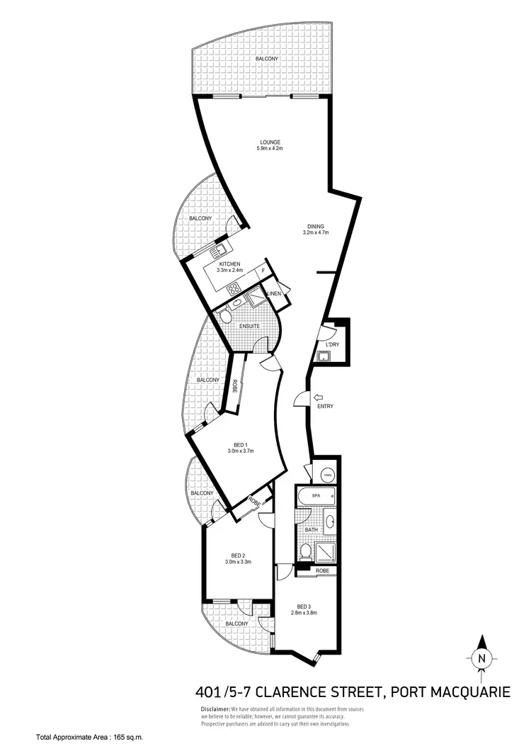 Floorplan of Homely apartment listing, 401/5-7 Clarence Street, Port Macquarie NSW 2444
