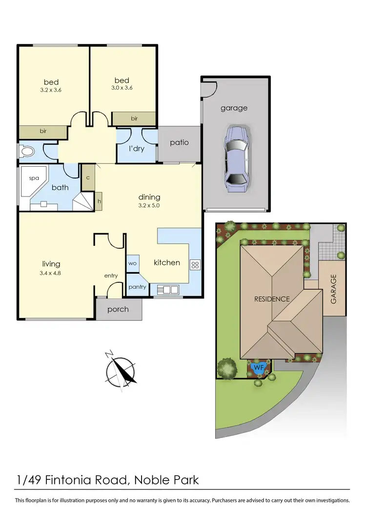 Floorplan of Homely unit listing, 1/49 Fintonia Road, Noble Park VIC 3174
