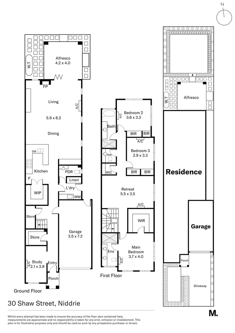 Floorplan of Homely townhouse listing, 30 Shaw Street, Niddrie VIC 3042