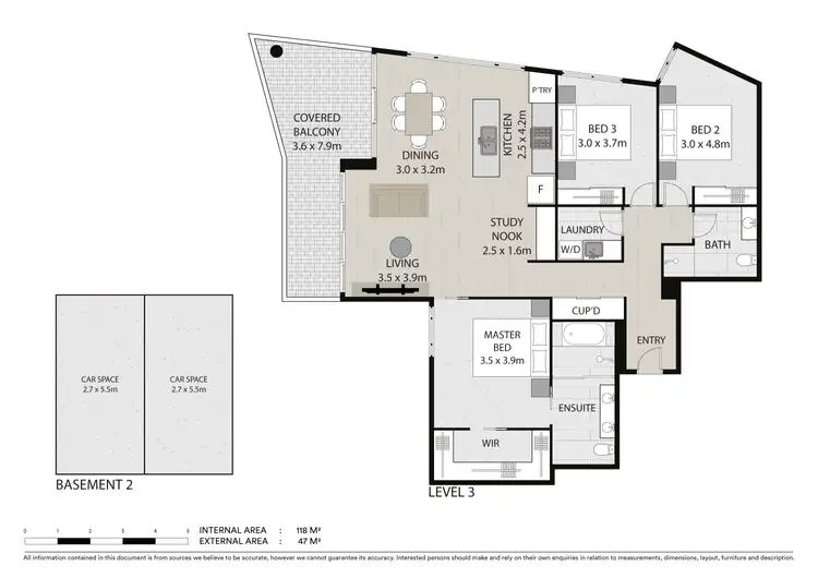 Floorplan of Homely apartment listing, 303/60 Jefferson Lane, Palm Beach QLD 4221