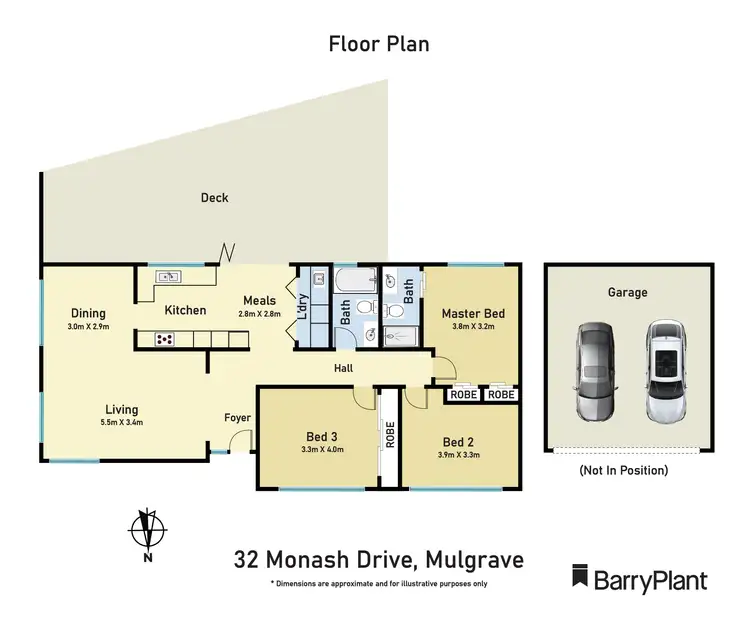 Floorplan of Homely house listing, 32 Monash Drive, Mulgrave VIC 3170