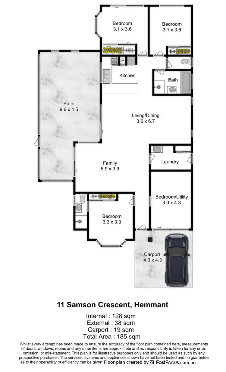 Floorplan of Homely house listing, 11 Samson Crescent, Hemmant QLD 4174