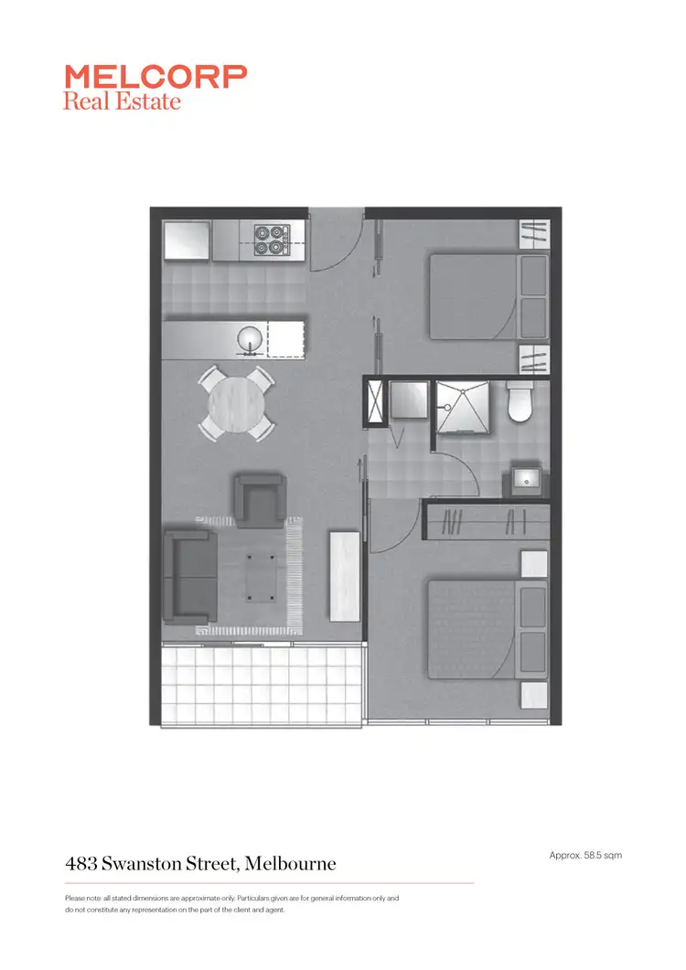 Floorplan of Homely apartment listing, 2604/483 Swanston Street, Melbourne VIC 3000