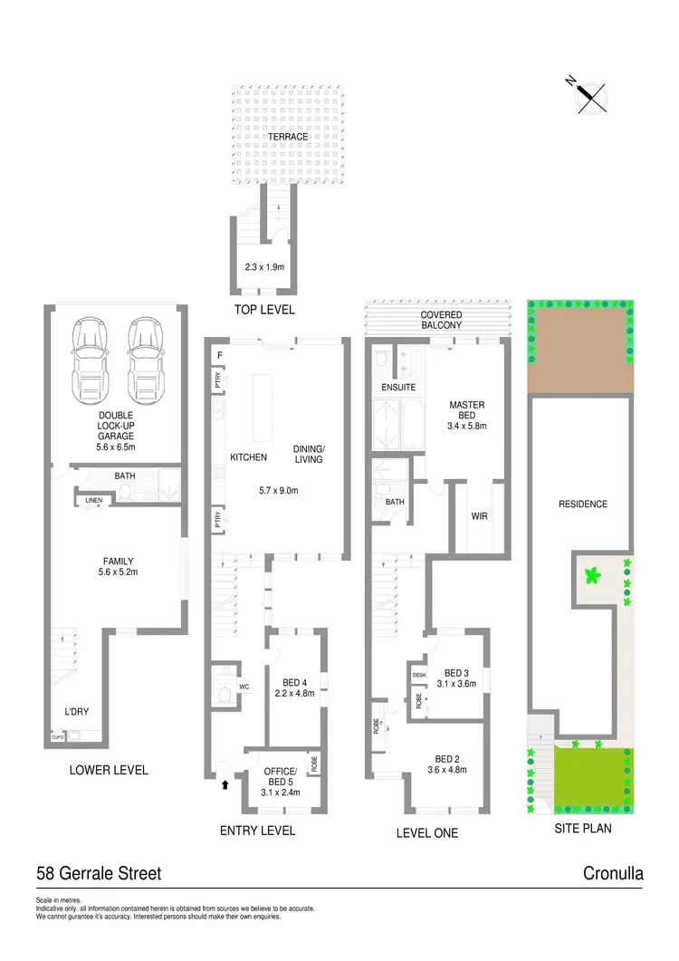 Floorplan of Homely semi-detached listing, 58 Gerrale Street, Cronulla NSW 2230