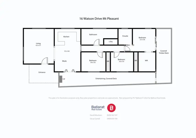 Floorplan of Homely house listing, 16 Watson Drive, Mount Pleasant VIC 3350