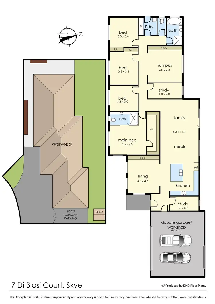 Floorplan of Homely house listing, 7 Di Blasi Court, Skye VIC 3977