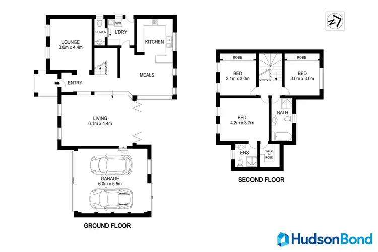 Floorplan of Homely townhouse listing, 2/15 Ashford Street, Templestowe Lower VIC 3107
