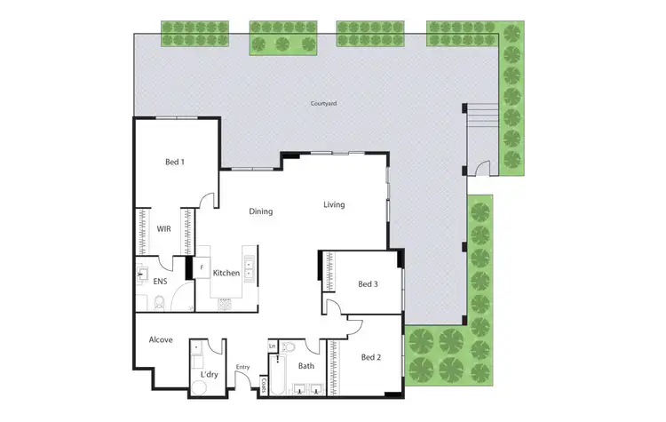 Floorplan of Homely apartment listing, 85/23 Macquarie Street, Barton ACT 2600