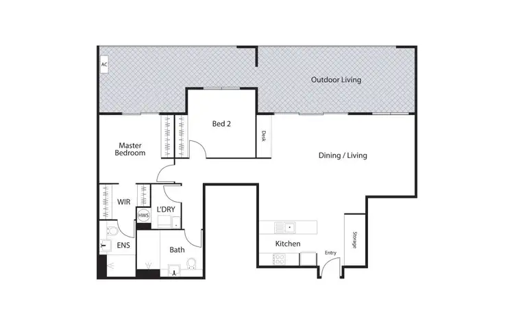 Floorplan of Homely apartment listing, 50/40 Philip Hodgins Street, Wright ACT 2611