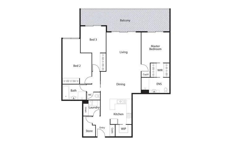 Floorplan of Homely apartment listing, 81/1 Dunphy Street, Wright ACT 2611