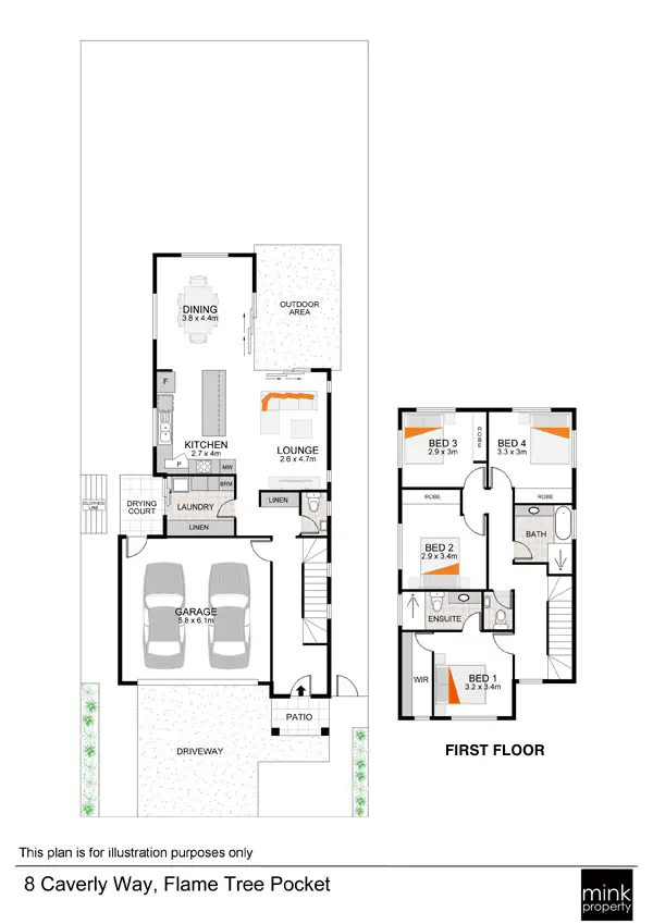 Floorplan of Homely house listing, 8 Cavalry Way, Sippy Downs QLD 4556