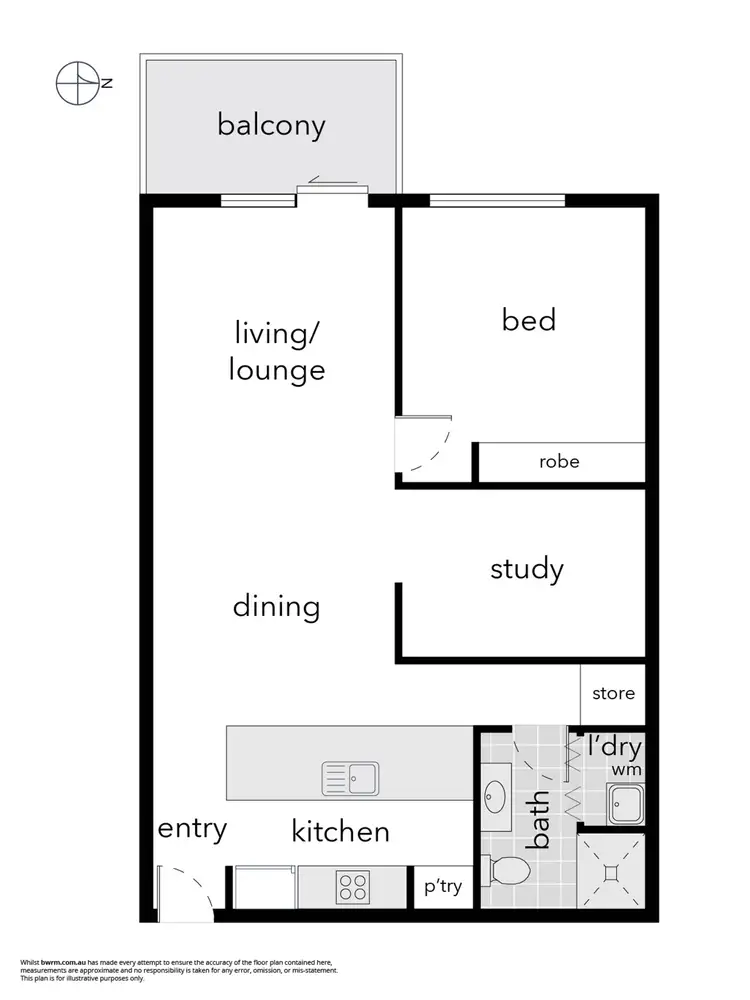 Floorplan of Homely apartment listing, 301/1 Watkin Street, Bruce ACT 2617